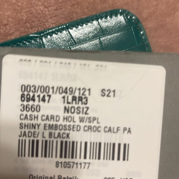 CASH CARD HOLDER CROCODILE EMBOSSED - Picture 4 of 5